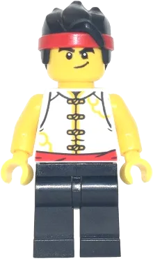 Monkie Kid - White Vest with Clasps and Red Belt minifigure