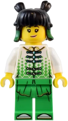 Mei - White Robe Top, Bright Green Pants minifigure
