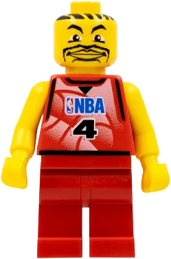 LEGO Sports NBA Player Number 4 with Red Non-Spring Legs