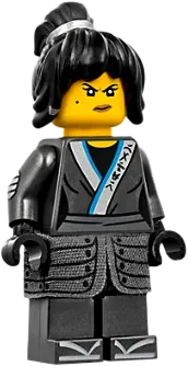 Nya - The LEGO Ninjago Movie, Cloth Armor Skirt, Hair, Crooked Smile / Scowl minifigure