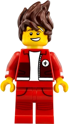 Kai - The LEGO Ninjago Movie, Hair, Red Legs and Jacket, Bandage on Forehead minifigure