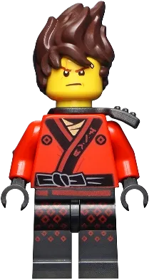 Kai - The LEGO Ninjago Movie, Hair, Pearl Dark Gray Scabbard minifigure