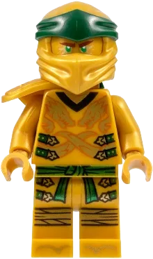 Lloyd - Golden Ninja, Right Shoulder Armor, Pearl Gold Head, Legacy minifigure