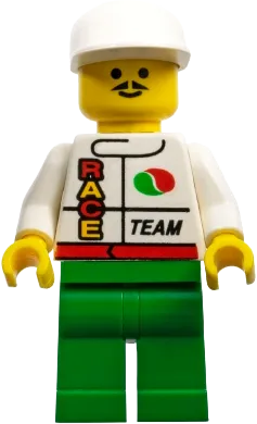 Octan - Race Team, Green Legs, White Cap minifigure