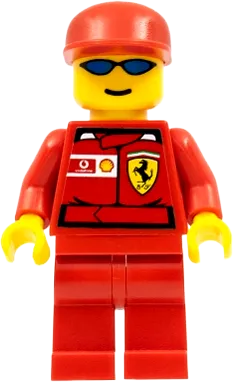 F1 Ferrari Truck Driver - with Torso Stickers minifigure