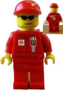 F1 Ferrari Engineer - with Torso Stickers on Front and Back minifigure