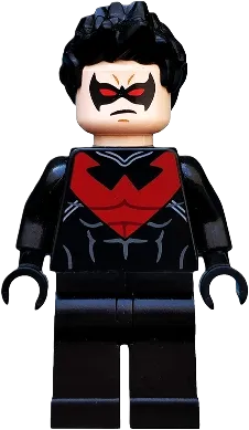 Nightwing - Red Eye Holes and Chest Symbol minifigure