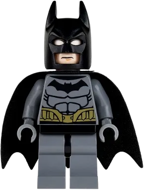 Batman - Dark Bluish Gray Suit, Gold Belt, Dark Bluish Gray Hands minifigure