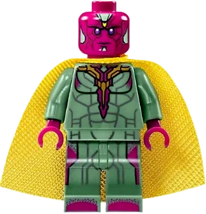 Vision - Sand Green, Yellow Spot on Forehead minifigure