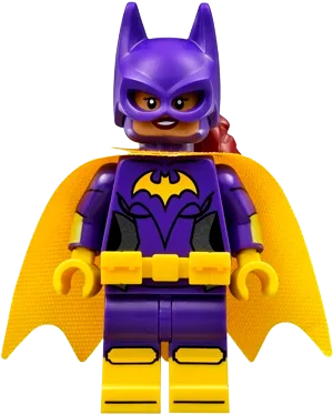 Batgirl - Yellow Cape, Dual Sided Head with Smile/Annoyed Pattern minifigure