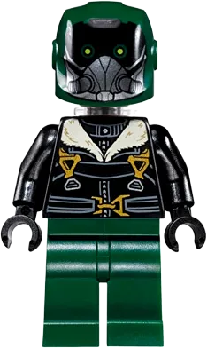 Vulture - Dark Green Flight Suit, Black Bomber Jacket minifigure