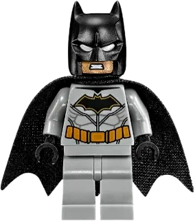 Batman - Medium Nougat Face, Light Bluish Gray Suit minifigure