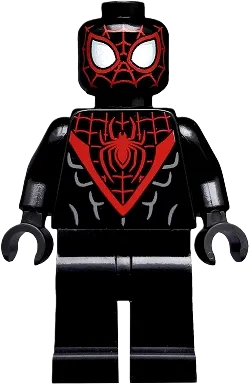 Spider-Man - Miles Morales, Red Webbing on Head, Black Hands minifigure