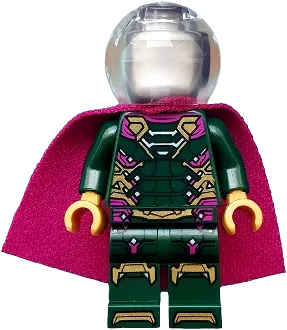 Mysterio - Magenta Trim, Flat Silver Head, Trans-Clear Helmet minifigure
