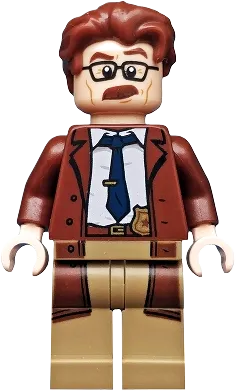 Commissioner Gordon - Reddish Brown Hair and Coat minifigure