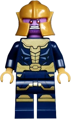 Thanos - Dark Blue Legs Printed, Dark Blue Arms, Pearl Gold Helmet minifigure