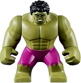 Hulk - Giant, Magenta Pants, Black Hair minifigure