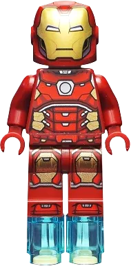 Iron Man - Silver Hexagon on Chest and 1 x 1 Round Bricks minifigure