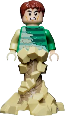 Sandman - Green Outfit, Tan Sand Form with Swirling Base minifigure