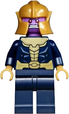 Thanos - Dark Blue Legs Plain, Dark Blue Arms, Pearl Gold Helmet minifigure
