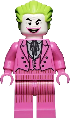 The Joker - Dark Pink Suit, Open Mouth Grin / Closed Mouth minifigure