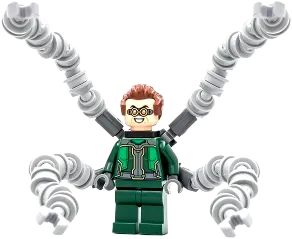 Dr. Octopus - Otto Octavius / Doc Ock, Dark Green Suit, Mechanical Arms with Bars minifigure