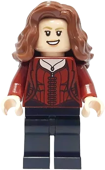 The Scarlet Witch - Wanda Maximoff, Plain Black Legs, Reddish Brown Hair minifigure