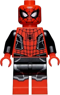 Spider-Man - Black and Red Suit, Small Black Spider, Silver Trim (Upgraded Suit) minifigure