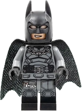 Batman - Dark Bluish Gray Suit, Black Belt, Black Hands, Spongy Cape with 1 Hole, Black Boots minifigure
