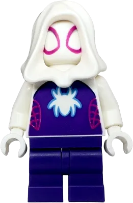 Ghost-Spider - Dark Purple Medium Legs, White Hood, White Spider Logoimage