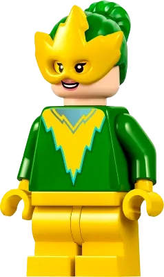 Electro - Bright Green Torso and Hair, Yellow Mask and Medium Legs minifigure