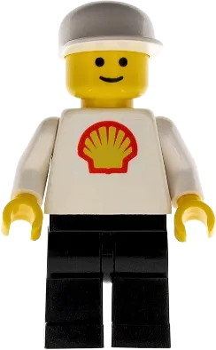 LEGO City Shell Classic, Black Legs, White Cap
