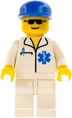 Doctor - EMT Star of Life, White Legs, Blue Cap minifigure