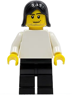 Lego man white online hair