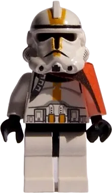 Clone Trooper - 327th Star Corps (Phase 2), Orange Cloth Pauldron, Black Head minifigure