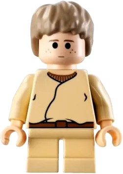 Anakin Skywalker - Short Legs, Short Tousled Hair, Reddish Brown Belt minifigure