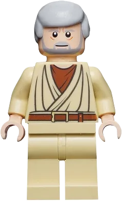 Obi-Wan Kenobi - Old, Light Nougat, White Pupils minifigure