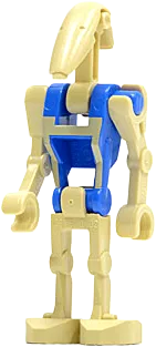 Battle Droid Pilot - Blue Torso with Tan Insignia, Angled Arms minifigure