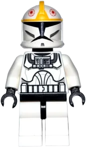 Clone Trooper Pilot - Phase 1, Yellow Markings, Black Head minifigure