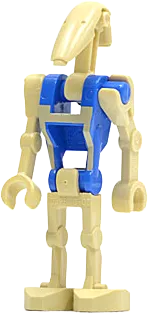 Battle Droid Pilot - Blue Torso with Tan Insignia, Angled Arm and Straight Arm minifigure