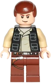 Han Solo - Reddish Brown Legs with Holster Pattern, Vest with Pockets minifigure