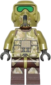 Clone Scout Trooper - 41st Elite Corps (Phase 2), Kashyyyk Camouflage, Scowl minifigure