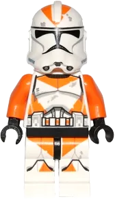 Clone Trooper - 212th Attack Battalion (Phase 2), Orange Arms, Dirt Stains, Scowl minifigure