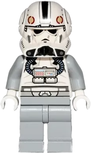 Clone Trooper V-wing Pilot - Phase 2, Light Bluish Gray Arms and Legs, White Head minifigure