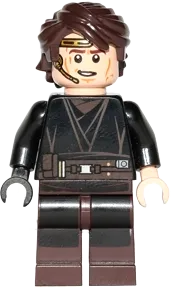 Anakin Skywalker - Dark Brown Legs, Headset minifigure
