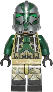 Clone Trooper Commander Gree - 41st Elite Corps (Phase 2), Kashyyyk Camouflage, Scowl minifigure