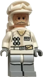 Hoth Rebel Trooper White Uniform - Tan Beard, Backpack minifigure