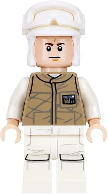 Hoth Rebel Trooper Dark Tan Uniform - Frown minifigure