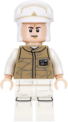 Hoth Rebel Trooper Dark Tan Uniform - Frown minifigure