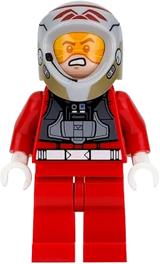 Rebel Pilot A-wing - Open Helmet, Red Jumpsuit minifigure